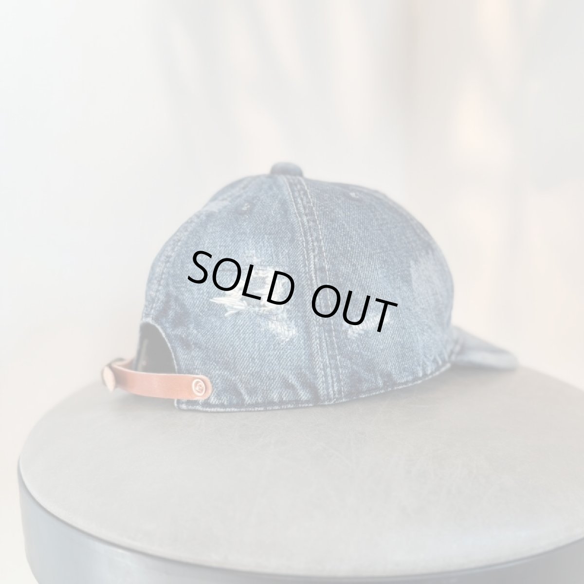 画像6: -HIGHER-  SELVEDGE DENIM CAP USED DAMAGE ver. (6)