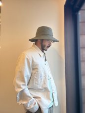 画像16: -HIGHER-  VINTAGE FRENCH DRILL WIDE BRIM BUCKET HAT (16)