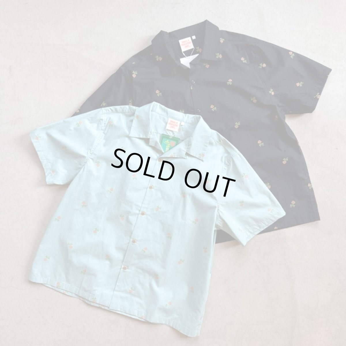 画像1: -HAVE A GRATEFUL DAY- OPEN COLLAR S/S SHIRT (1)