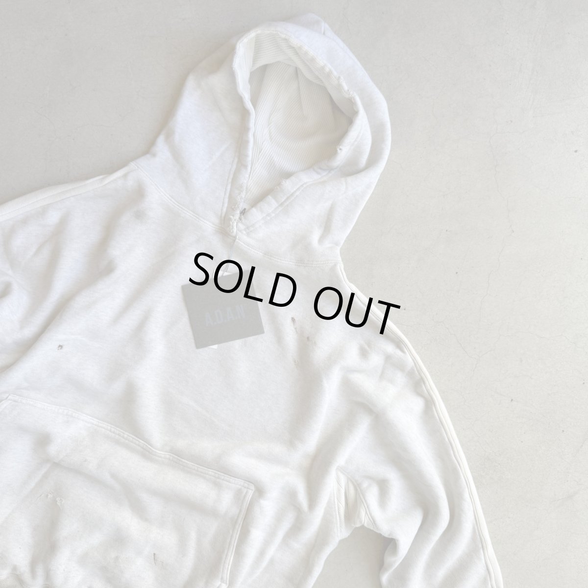 画像2: "A.D.A.N" D/S HOODED PF SWEAT SHIRT OATMEAL (2)
