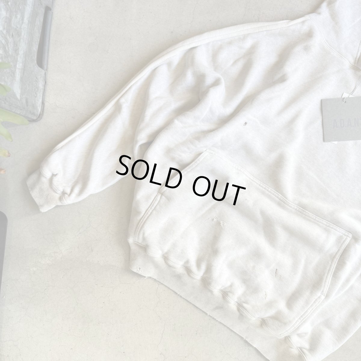 画像4: "A.D.A.N" D/S HOODED PF SWEAT SHIRT OATMEAL (4)