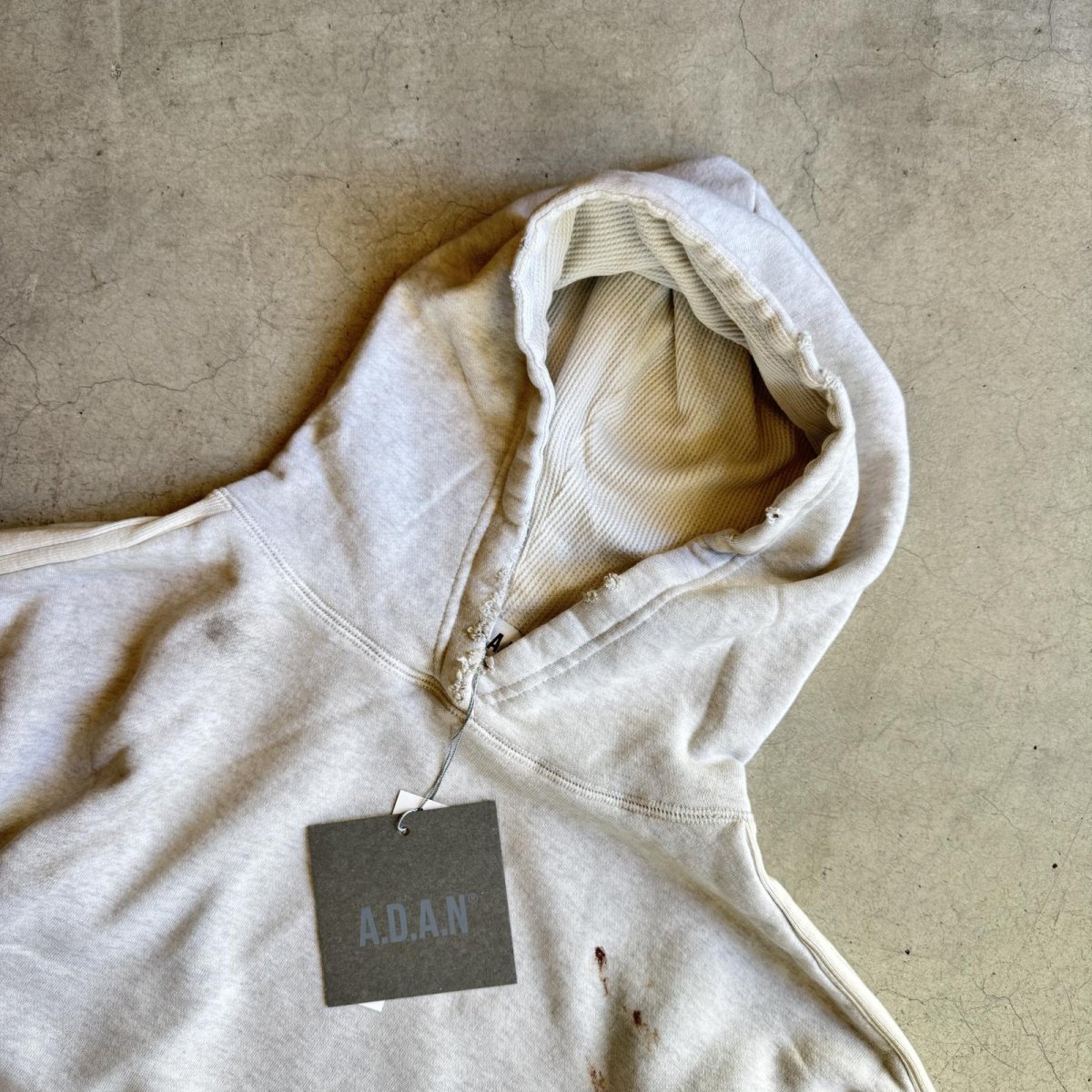 画像5: "A.D.A.N" D/S HOODED PF SWEAT SHIRT OATMEAL (5)