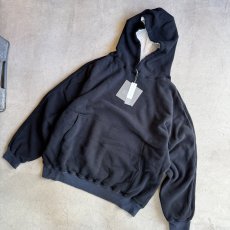 画像1: "A.D.A.N" D/S HOODED PF SWEAT SHIRT BLACK (1)