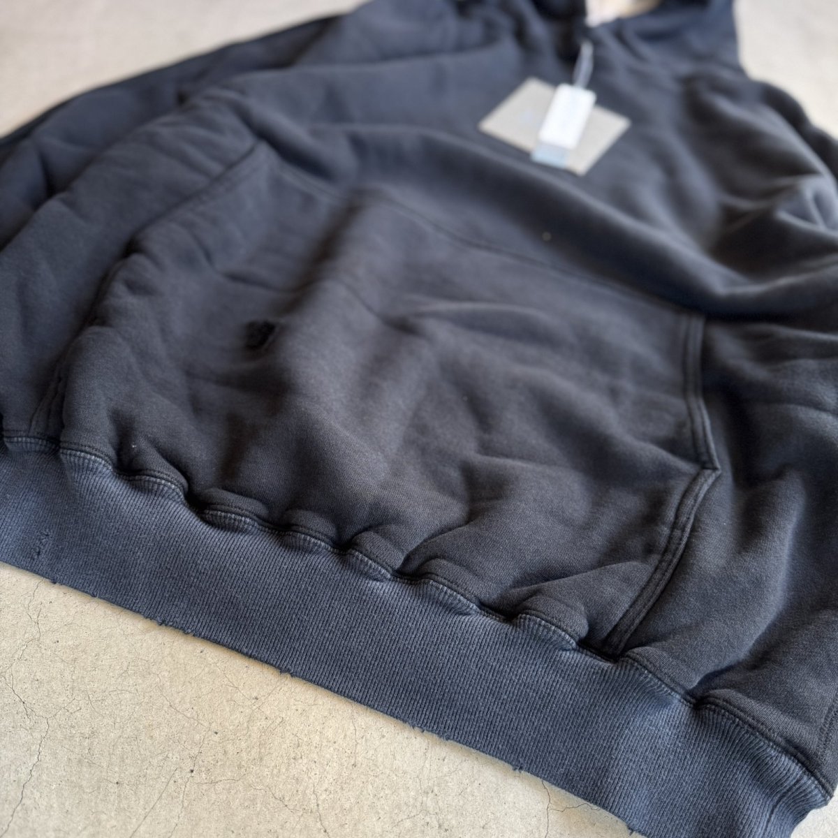 画像5: "A.D.A.N" D/S HOODED PF SWEAT SHIRT BLACK (5)