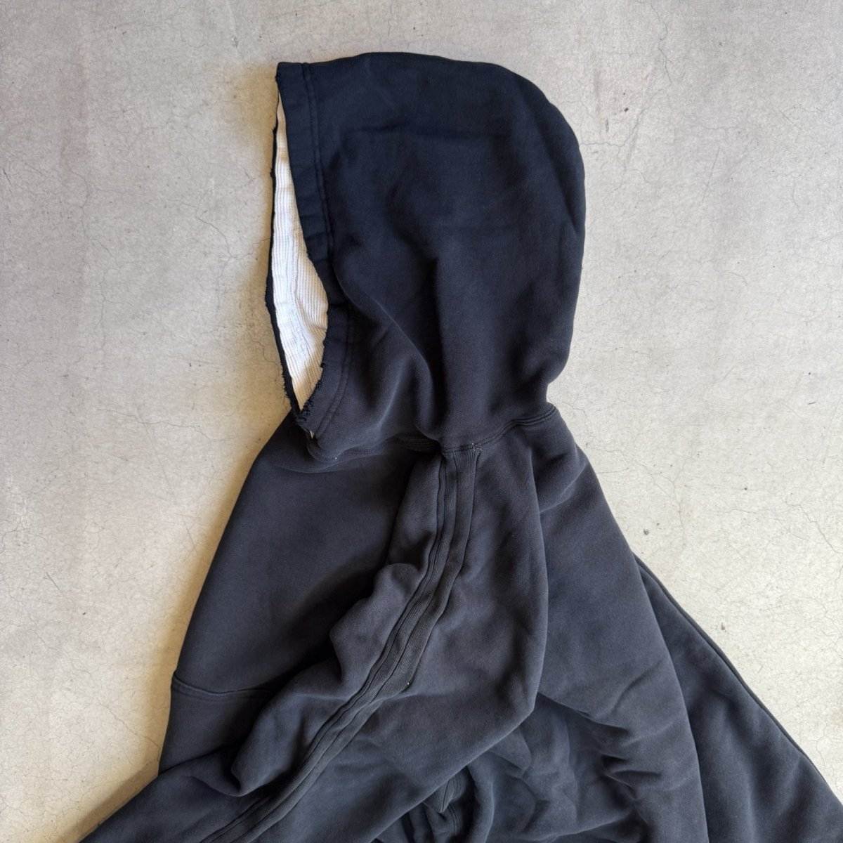 画像8: "A.D.A.N" D/S HOODED PF SWEAT SHIRT BLACK (8)