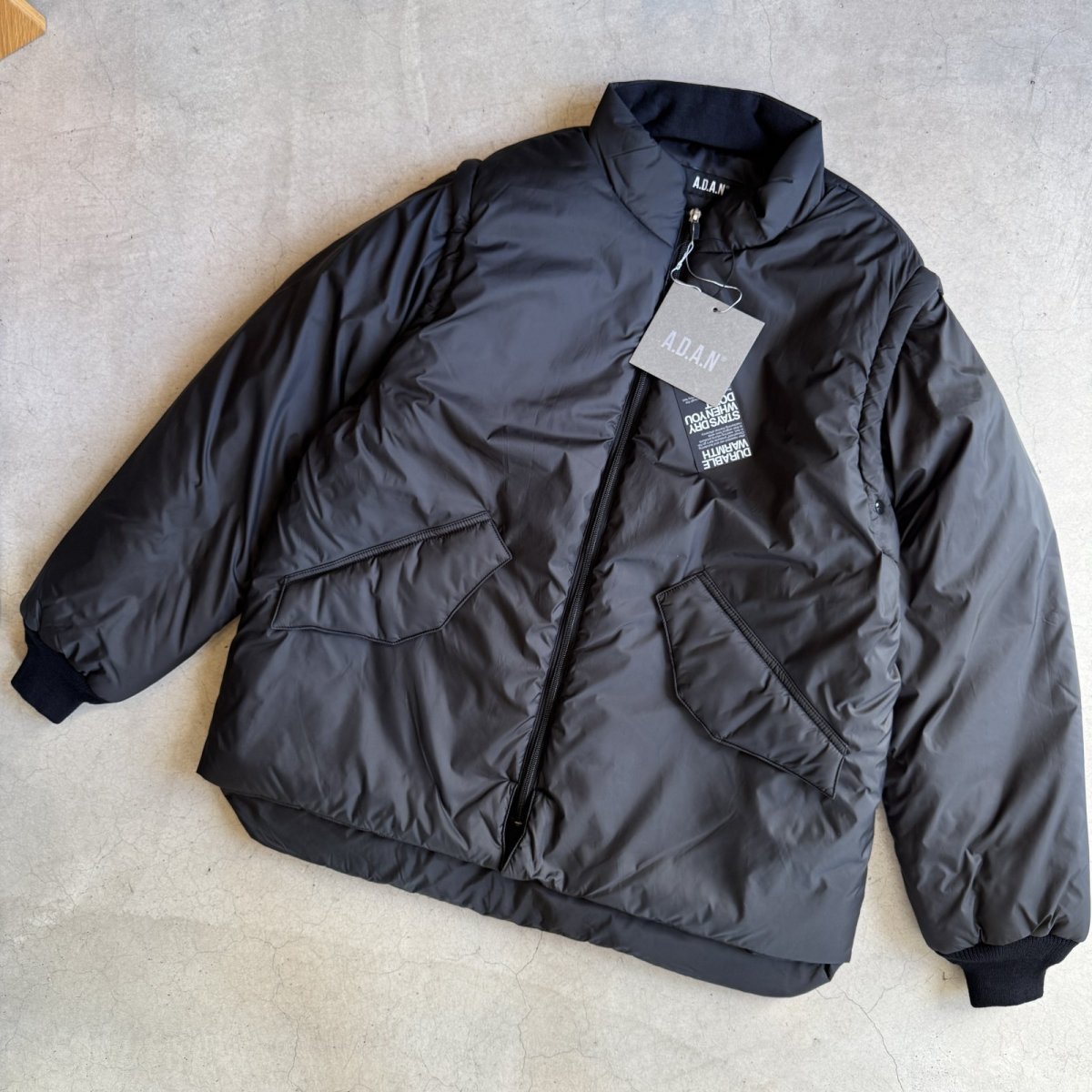 画像2: "A.D.A.N" CONVERTIBLE PUFF JACKET (2)