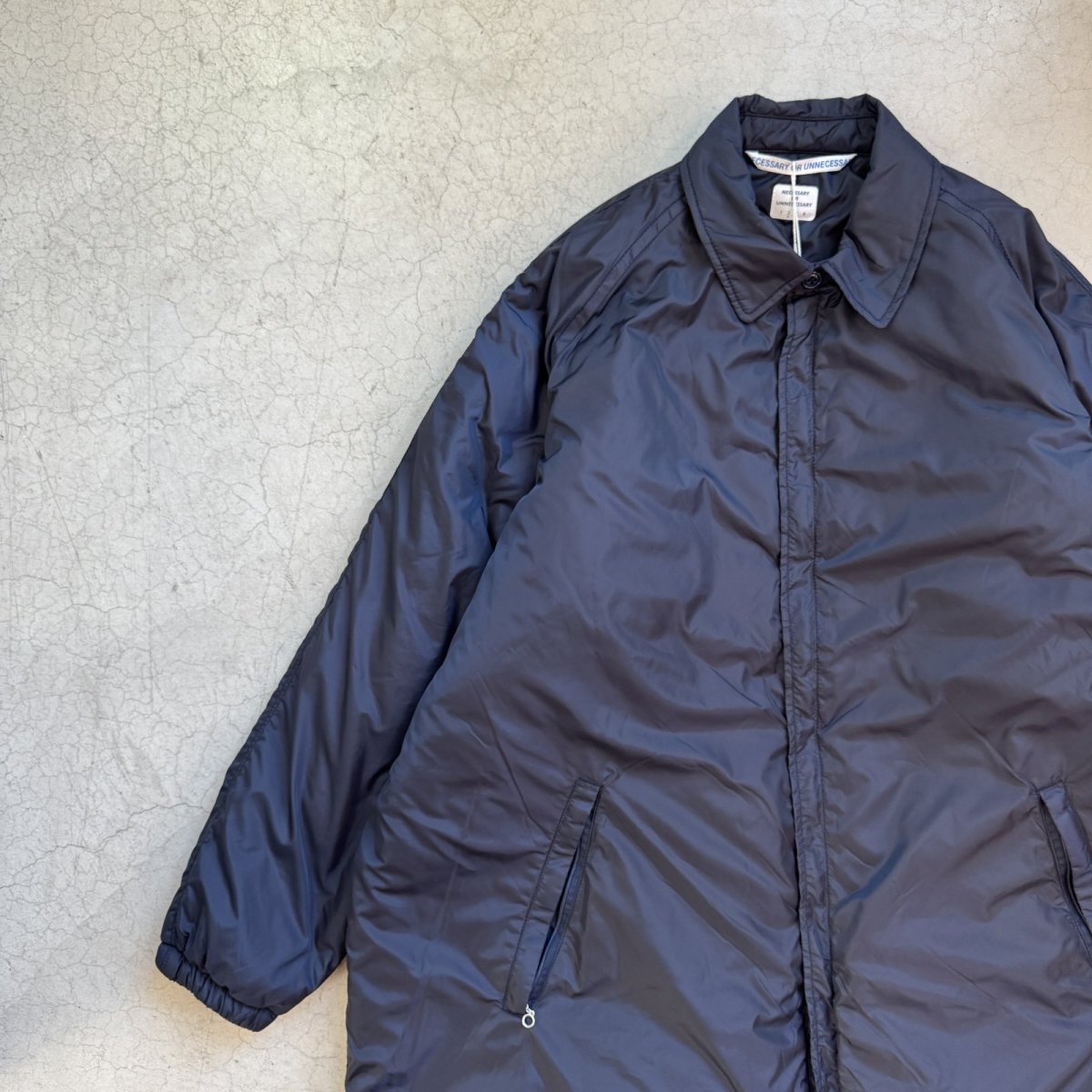 画像2: -NECESSARY or UNNECESSARY- ZIP COAT "NAVY" (2)