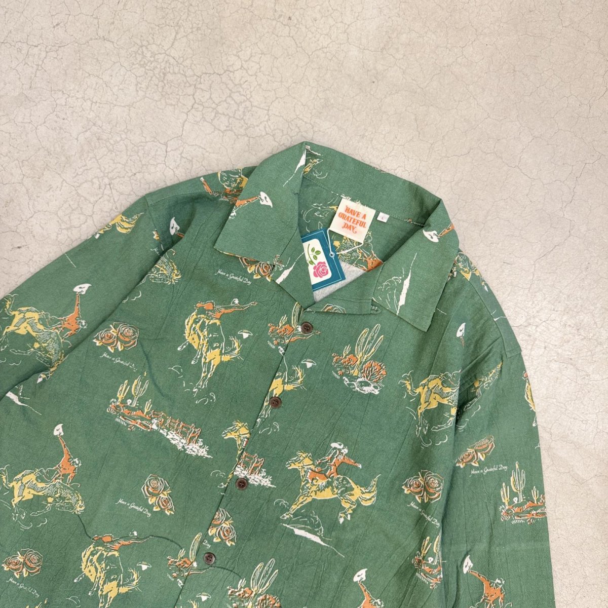 画像3: -HAVE A GRATEFUL DAY- OPEN COLLAR L/S SHIRT & AMPLE EASY PANTS (3)