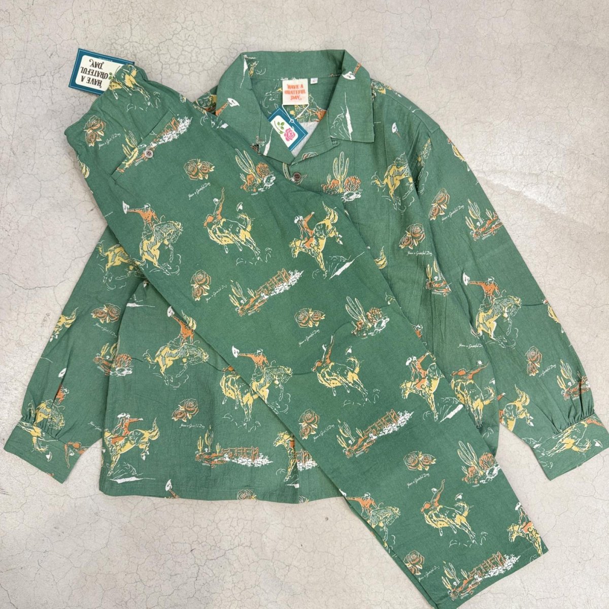 画像5: -HAVE A GRATEFUL DAY- OPEN COLLAR L/S SHIRT & AMPLE EASY PANTS (5)