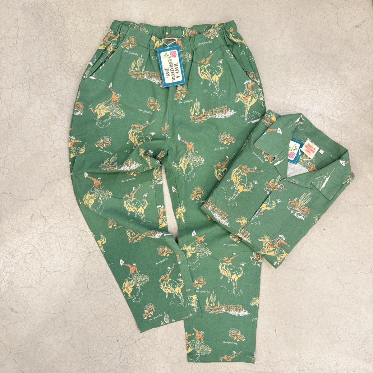 画像6: -HAVE A GRATEFUL DAY- OPEN COLLAR L/S SHIRT & AMPLE EASY PANTS (6)