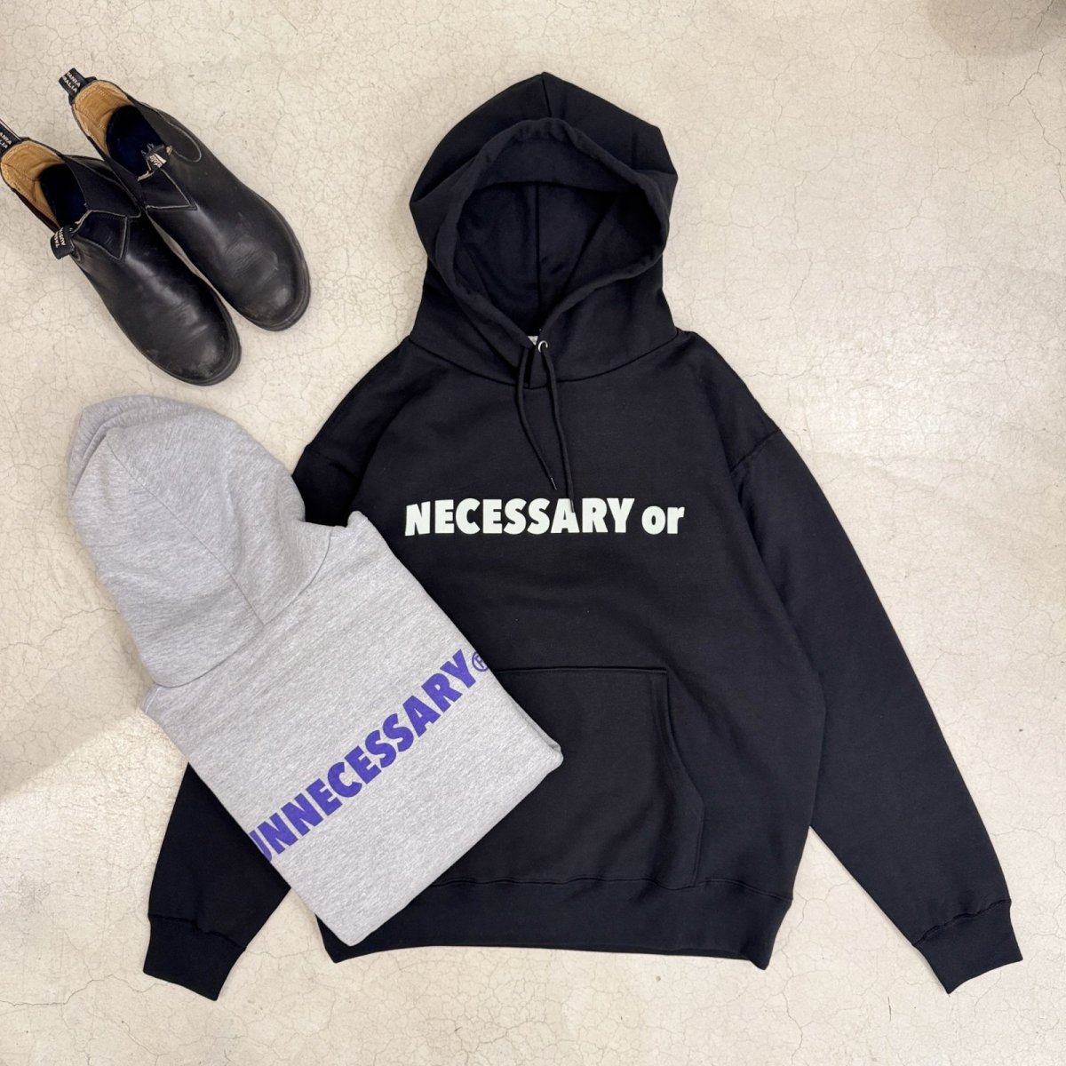 画像1: 【4色展開】-NECESSARY or UNNECESSARY- NOUN SWEAT PARKA (1)
