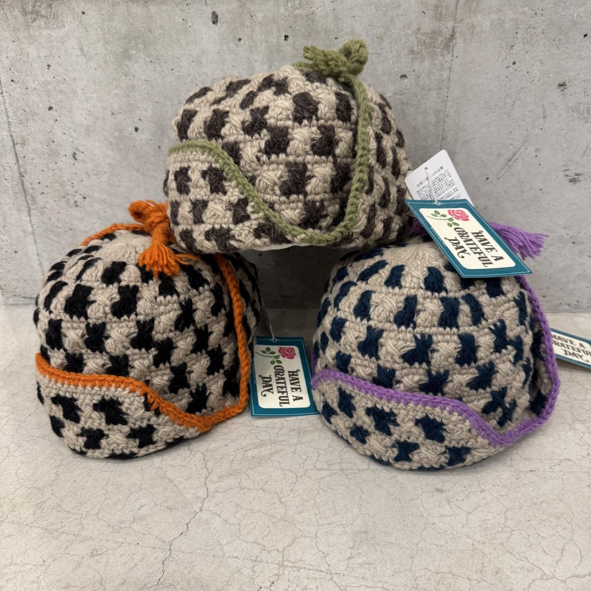 画像3: 【3色展開】-HAVE A GREATFUL DAY- FLIGHT KNIT CAP (3)