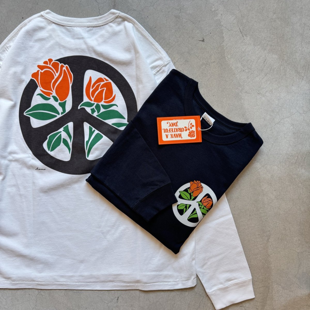 画像1: -HAVE A GRATEFUL DAY- L/S T-SHIRT "BLOOMING PEACE" (1)