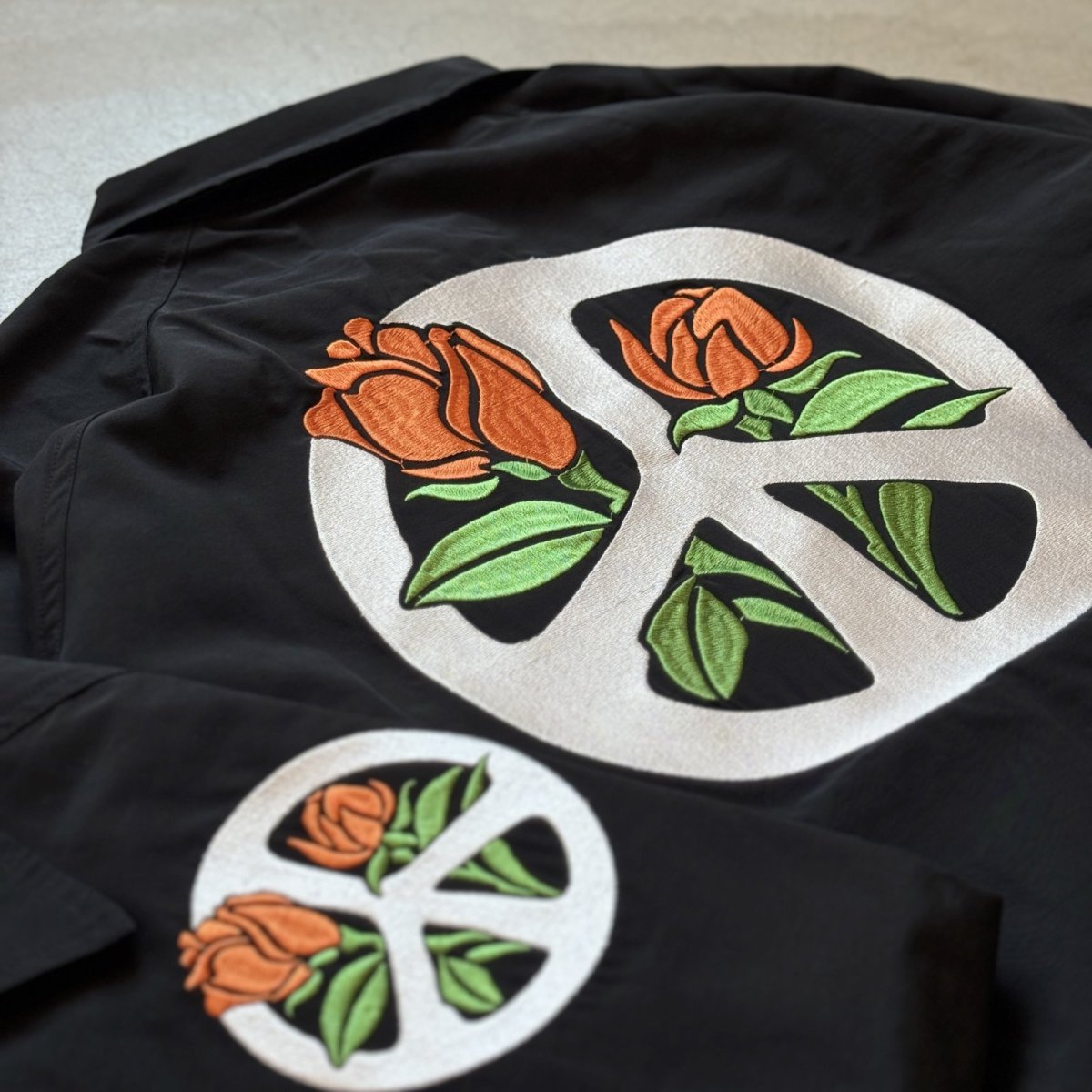 画像6: -HAVE A GRATEFUL DAY- UTILITY SHIRT "BLOOMING PEACE" BLACK (6)
