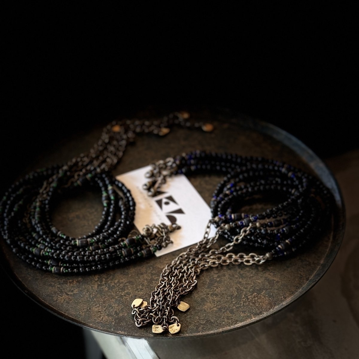 画像2: 【Mel.】2way Necklace Black x Green/Black x Blue (2)