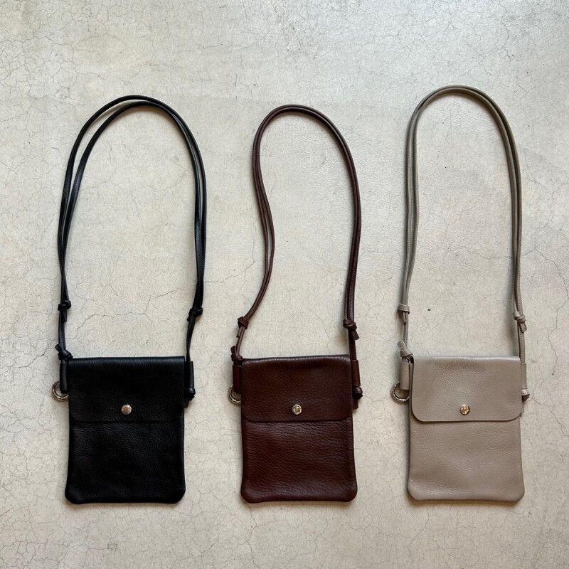 【3色展開】-t.L.s- original leather pochette Lsize