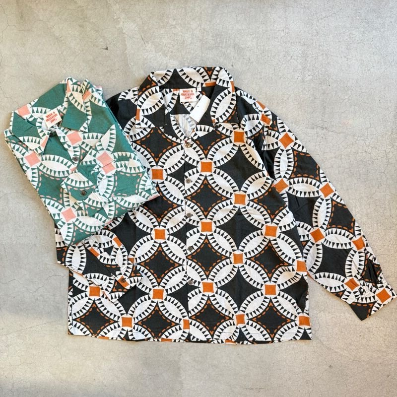 -HAVE A GRATEFUL DAY- OPEN COLLAR L/S SHIRT