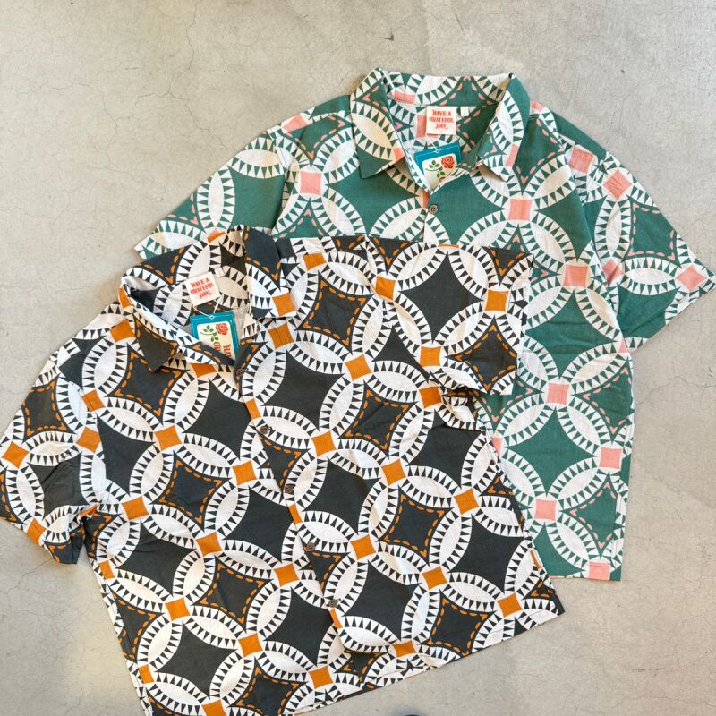 -HAVE A GRATEFUL DAY- OPEN COLLAR S/S SHIRT